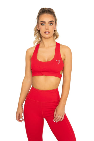 Core Sports Bra - Cherry Red