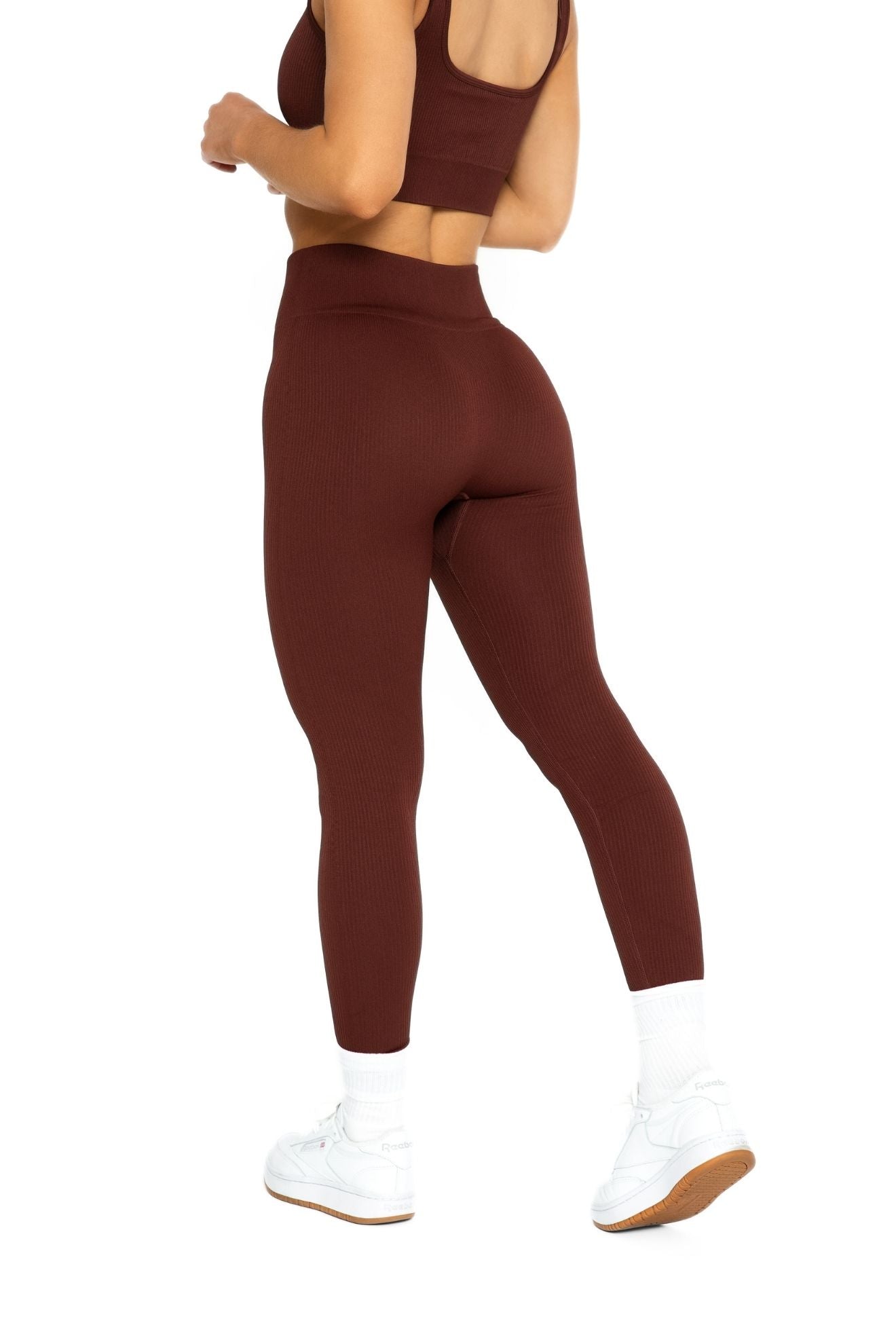 Ribbed Leggings - Chocolate Brown