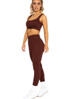 Ribbed Leggings - Chocolate Brown