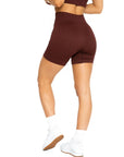 Ribbed Shorts - Chocolate Brown