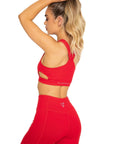 Core Sports Bra - Cherry Red