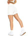 Ribbed Shorts - Creamy White