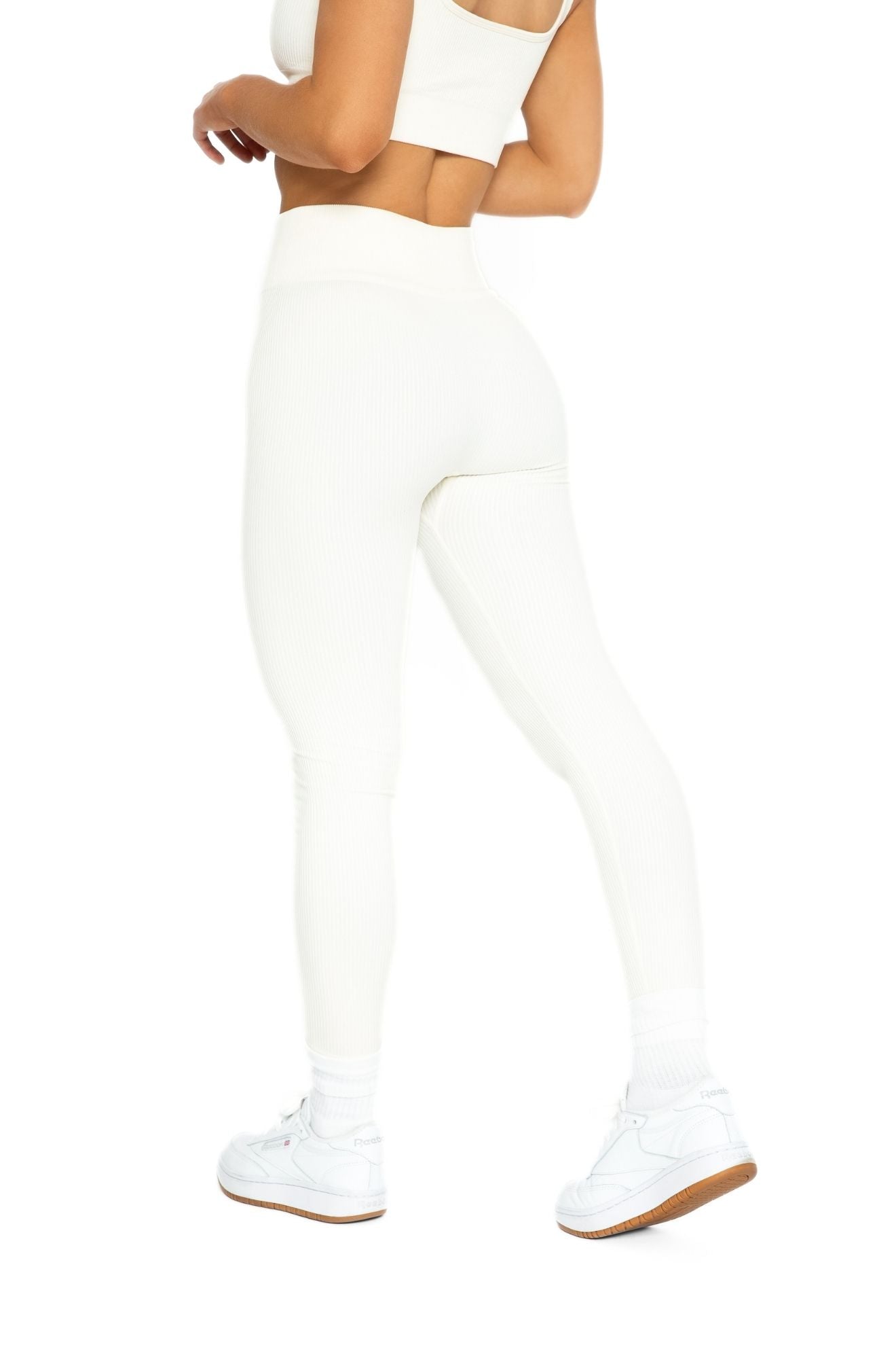 Ribbed Leggings - Creamy White