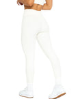 Ribbed Leggings - Creamy White