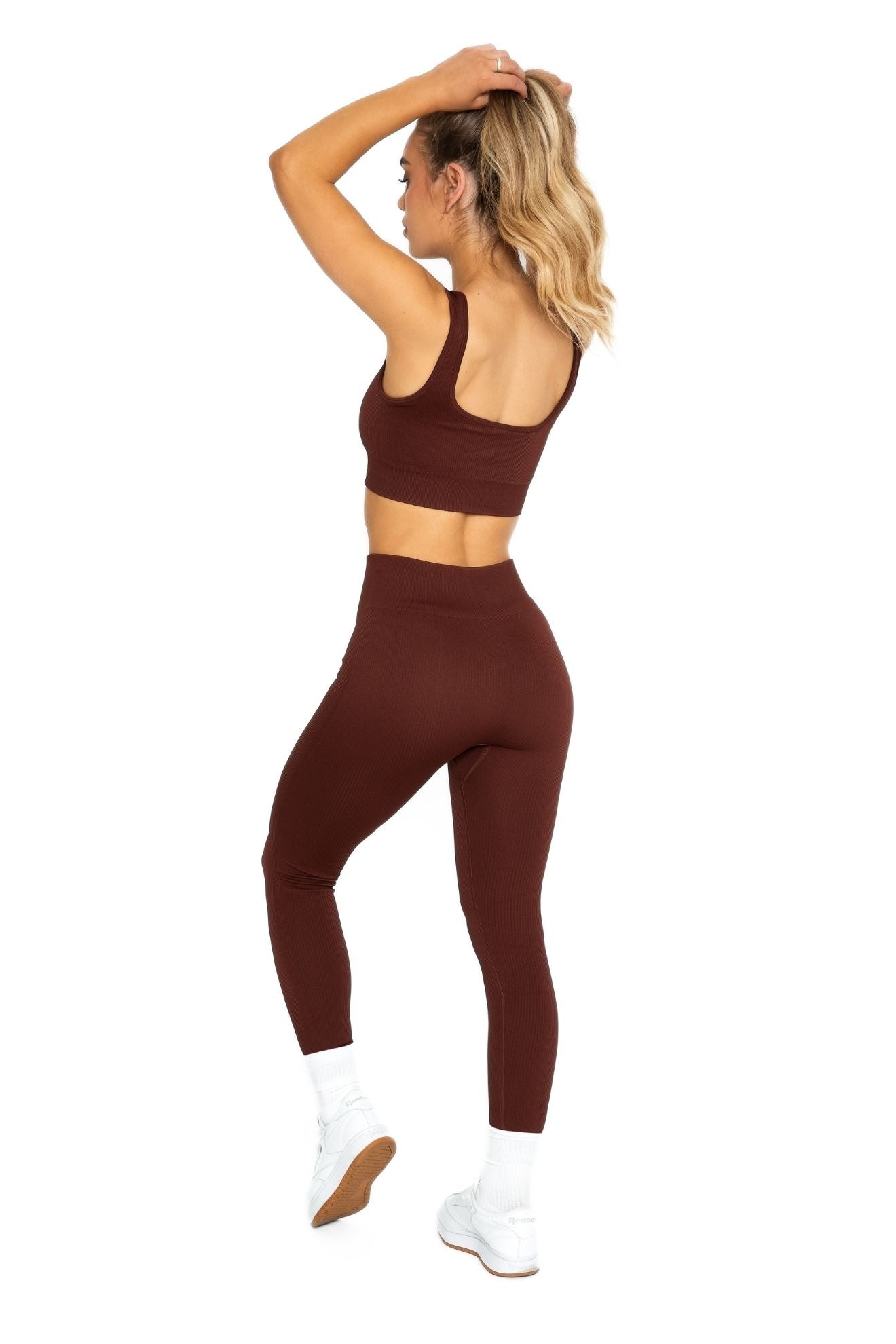 Ribbed Leggings - Chocolate Brown